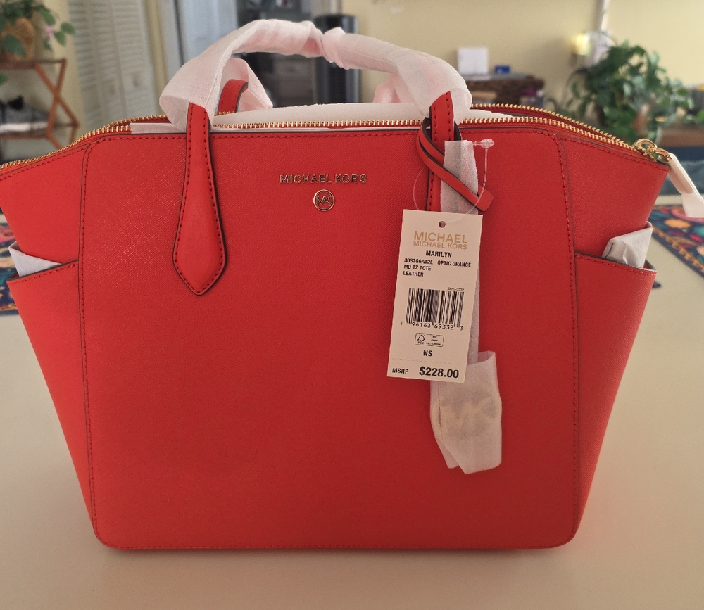 Michael Kors Vibrant Orange Satchel